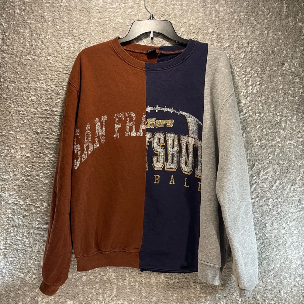 San Francisco Spliced Crew‎ Neck Unisex Sweatshirt Urban Outfitters Small